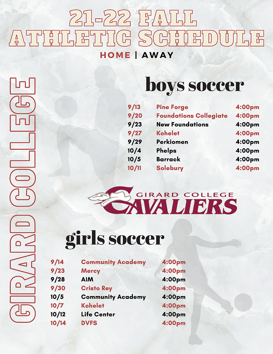 Athletic Schedule Fall 2021 